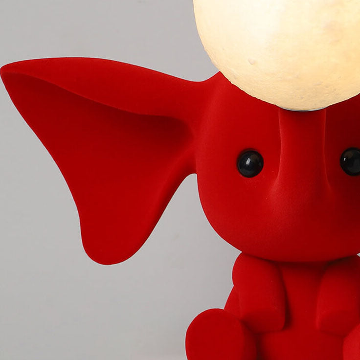 Cartoon Elephant Moon Resin Table Lamp