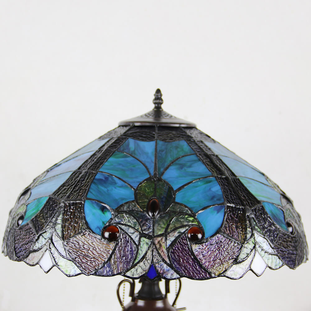 Glass Resin 2-Light Table Lamp