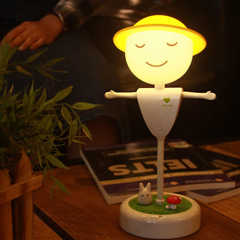 Cartoon Scarecrow Smiling Face Table Lamp
