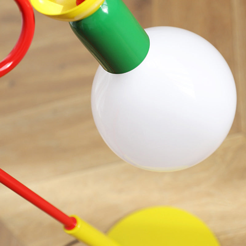 Curved Pole Round Ball Table Lamp