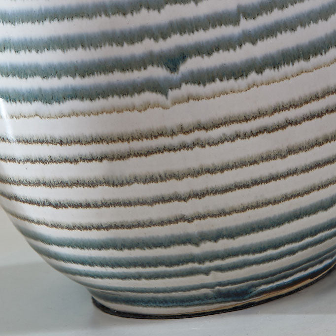 Oval Pot Ceramic Fabric Table Lamp