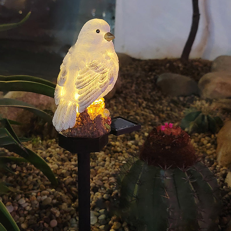 Resin Birdie Lawn Insert Outdoor Light