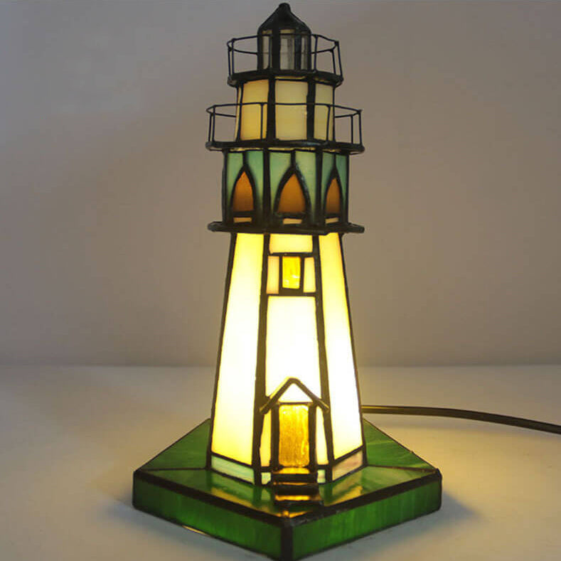 Tower Stained Glass Table Lamp