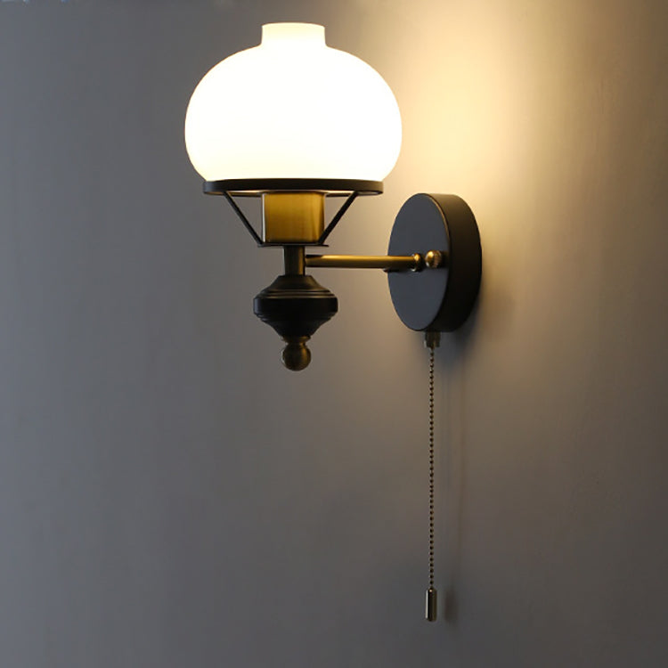 Geometric Circle Glass Iron Wall Lamp