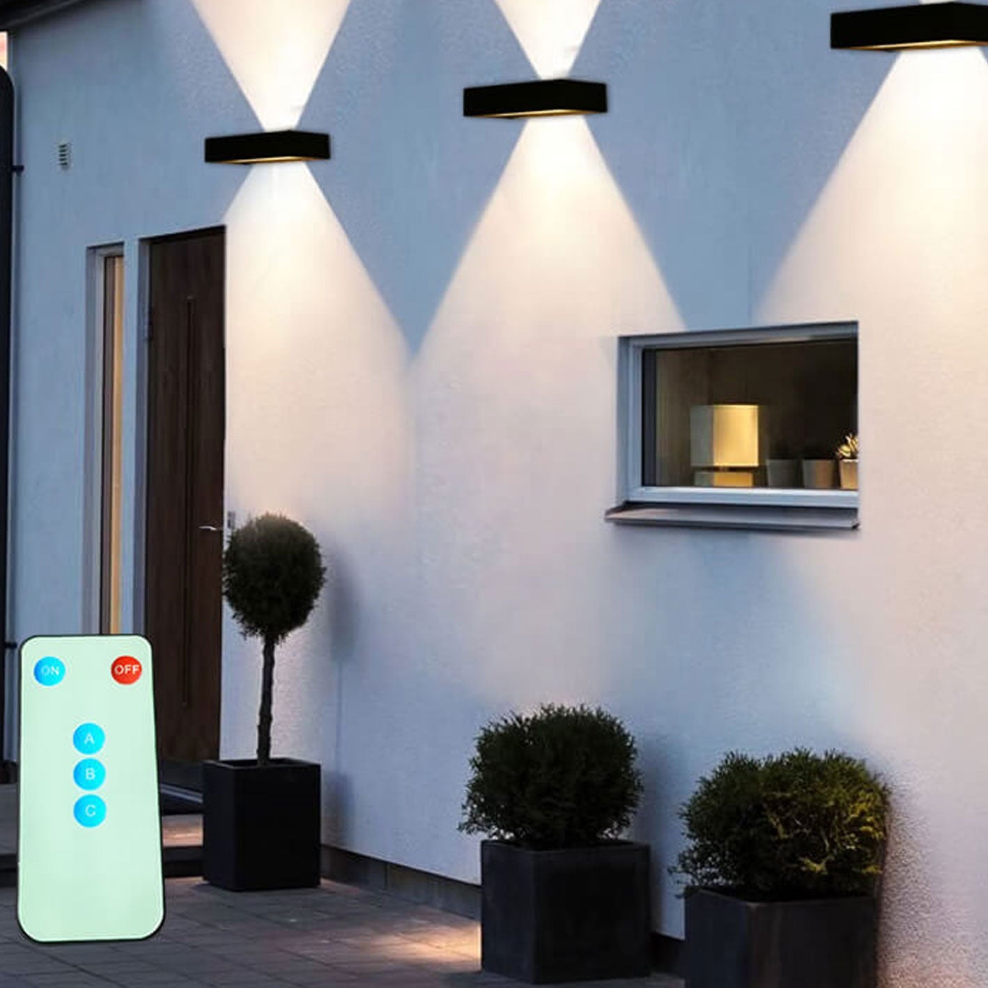 Aluminum Alloy Glass Remote Outdoor Light