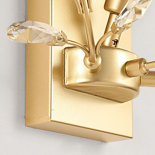 Crystal Leaf Wall Lamp