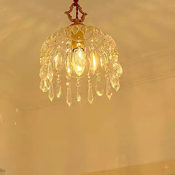 Brass Crystal Glass Wall Lamp
