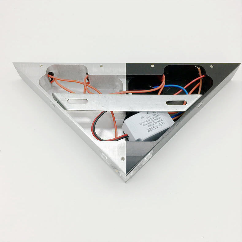 Aluminum Acrylic Stereo Triangle Wall Lamp