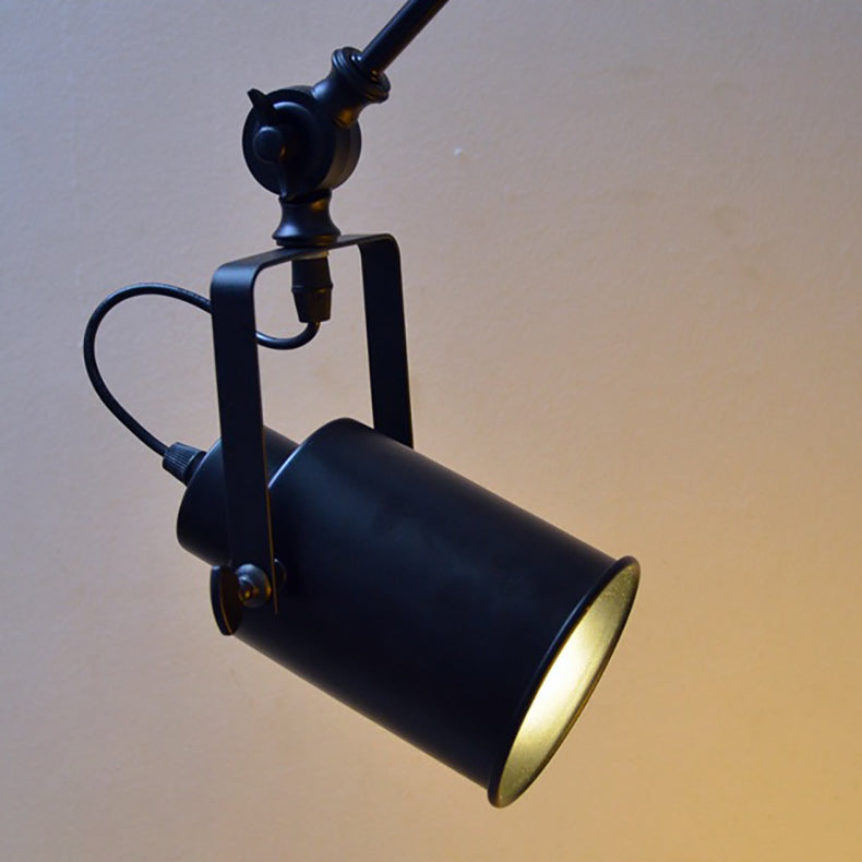 Cylinder Swing Arm Iron Wall Lamp