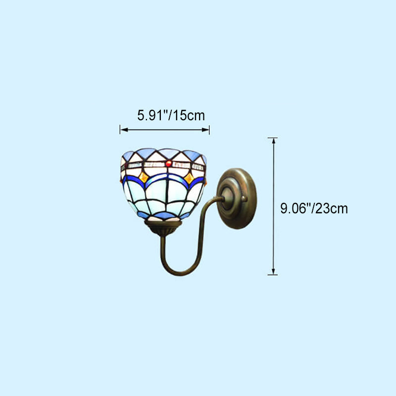 Resin Glass Flower Shape Wall Lamp