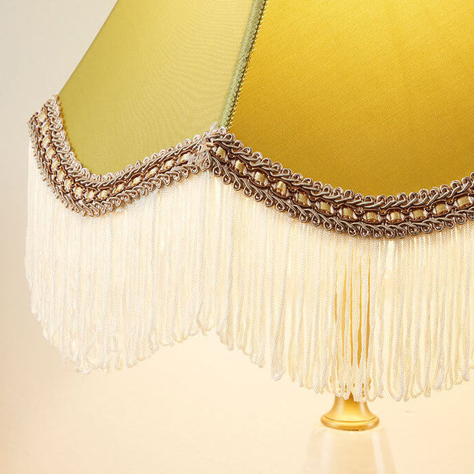 Fabric Fringed Horn Table Lamp