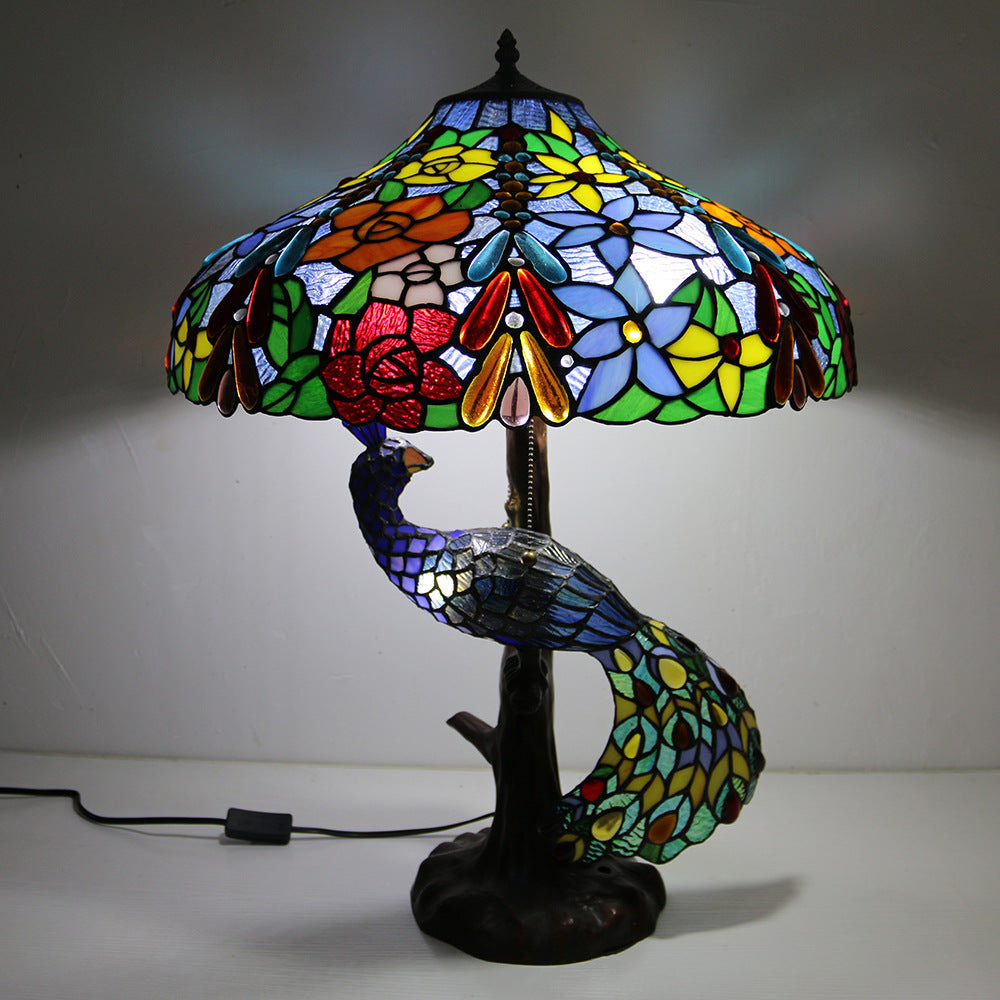 Dome Resin Glass Living 4-Light Table Lamp