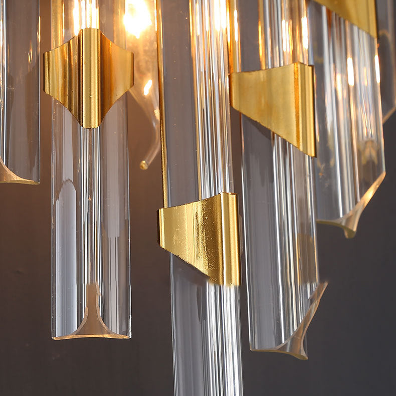 Stripe Hardware Crystal 2/4 2-Light Wall Lamp