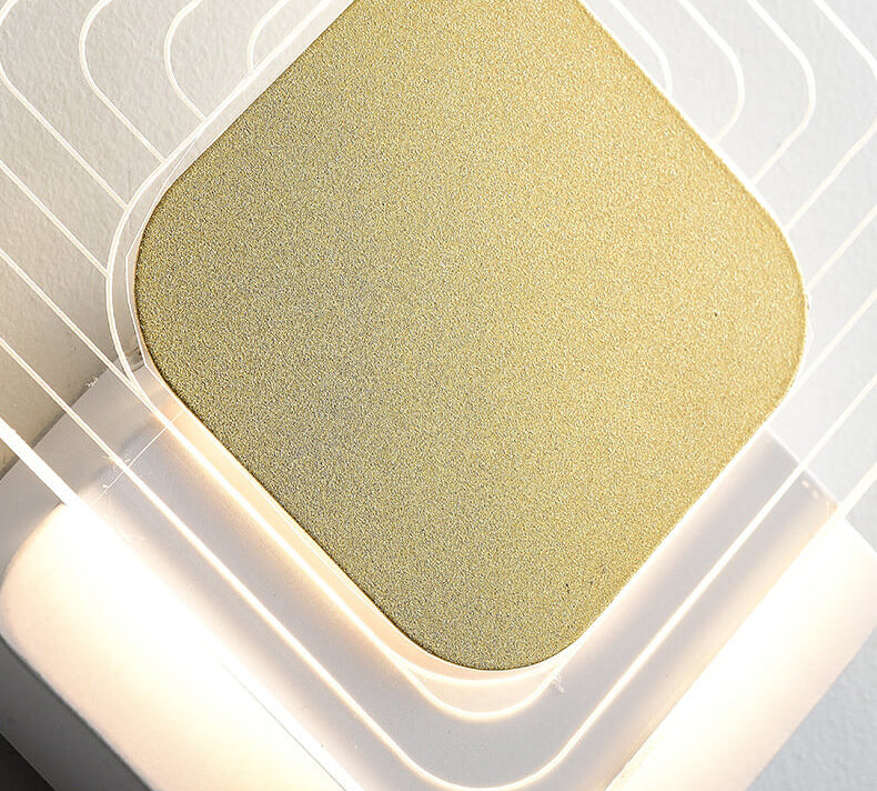 Gold Geometric Acrylic Wall Lamp