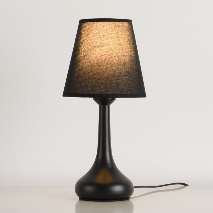 Pure Black White Iron Table Lamp