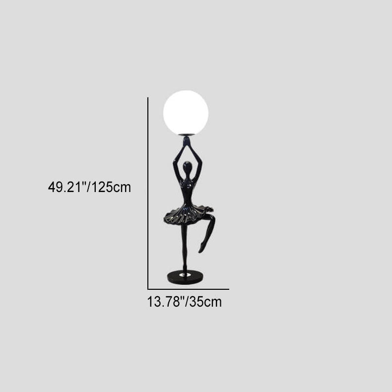 Ballet Girl Shape Orb Floor Lamp