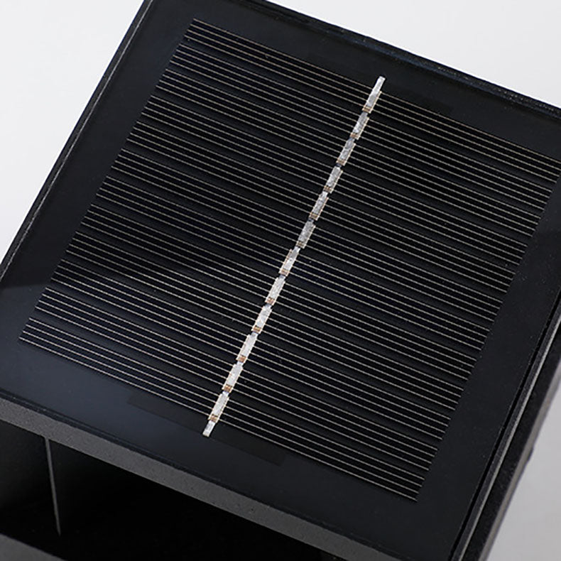Square Striped Aluminum Garden Outdoor Light