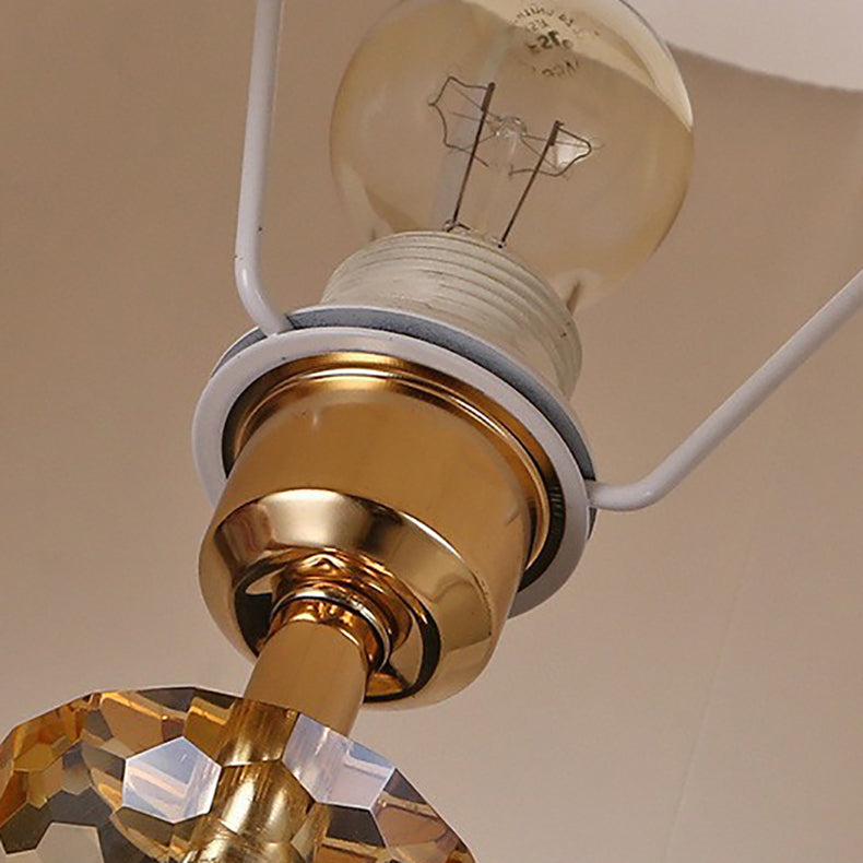 Cylinder Hardware Crystal Fabric Table Lamp