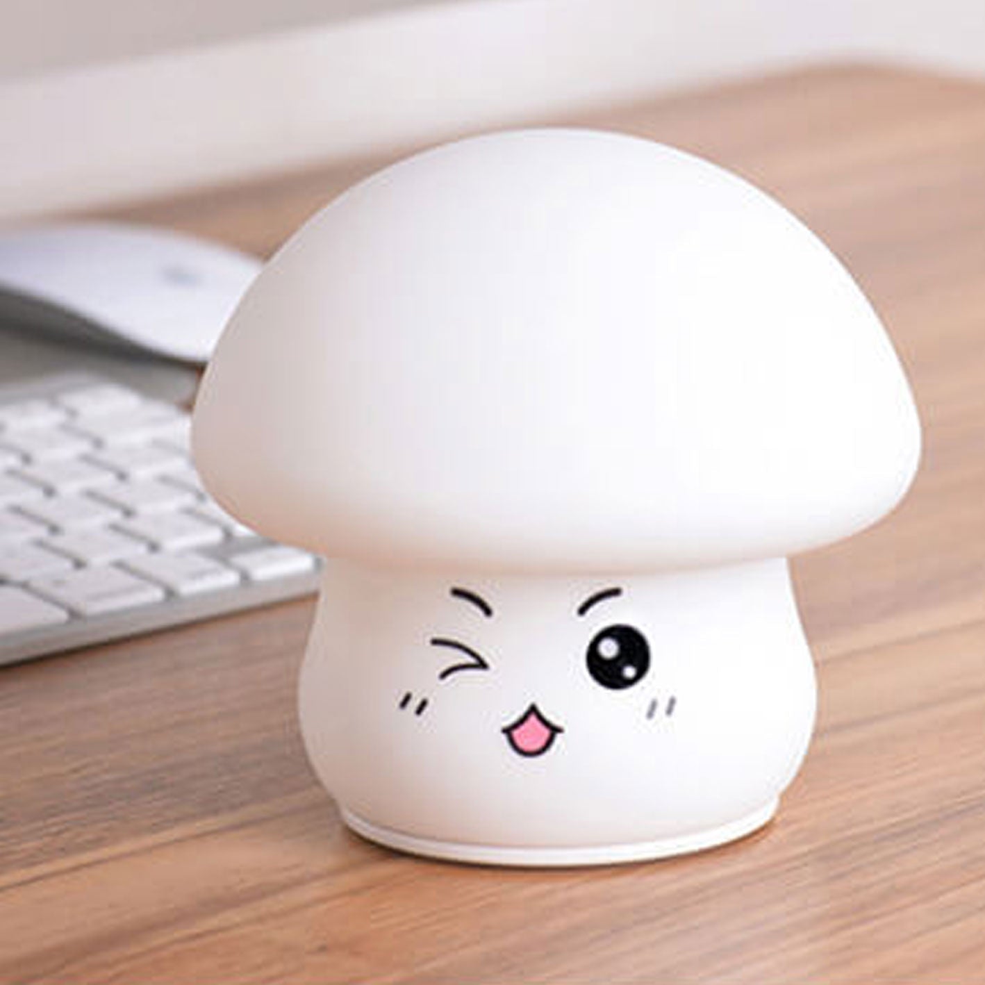 Cartoon Mushroom Silicone Night Table Lamp