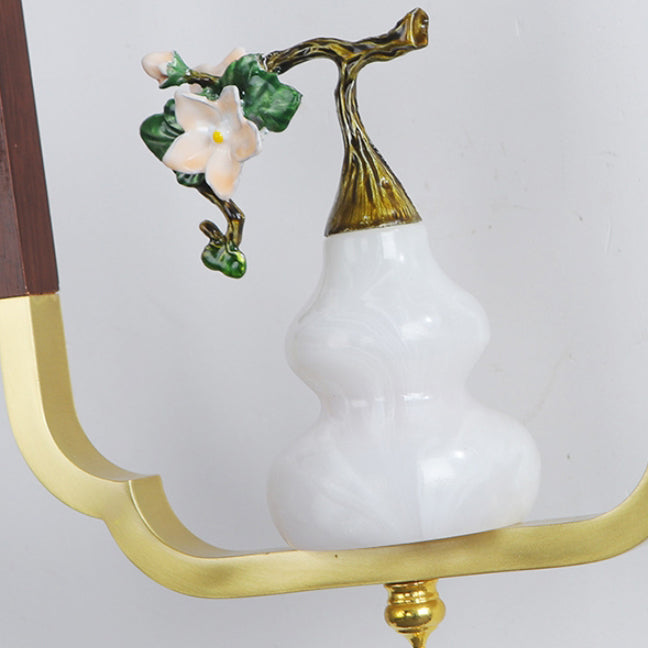 Polygonal Copper Frame Cylindrical Wall Lamp