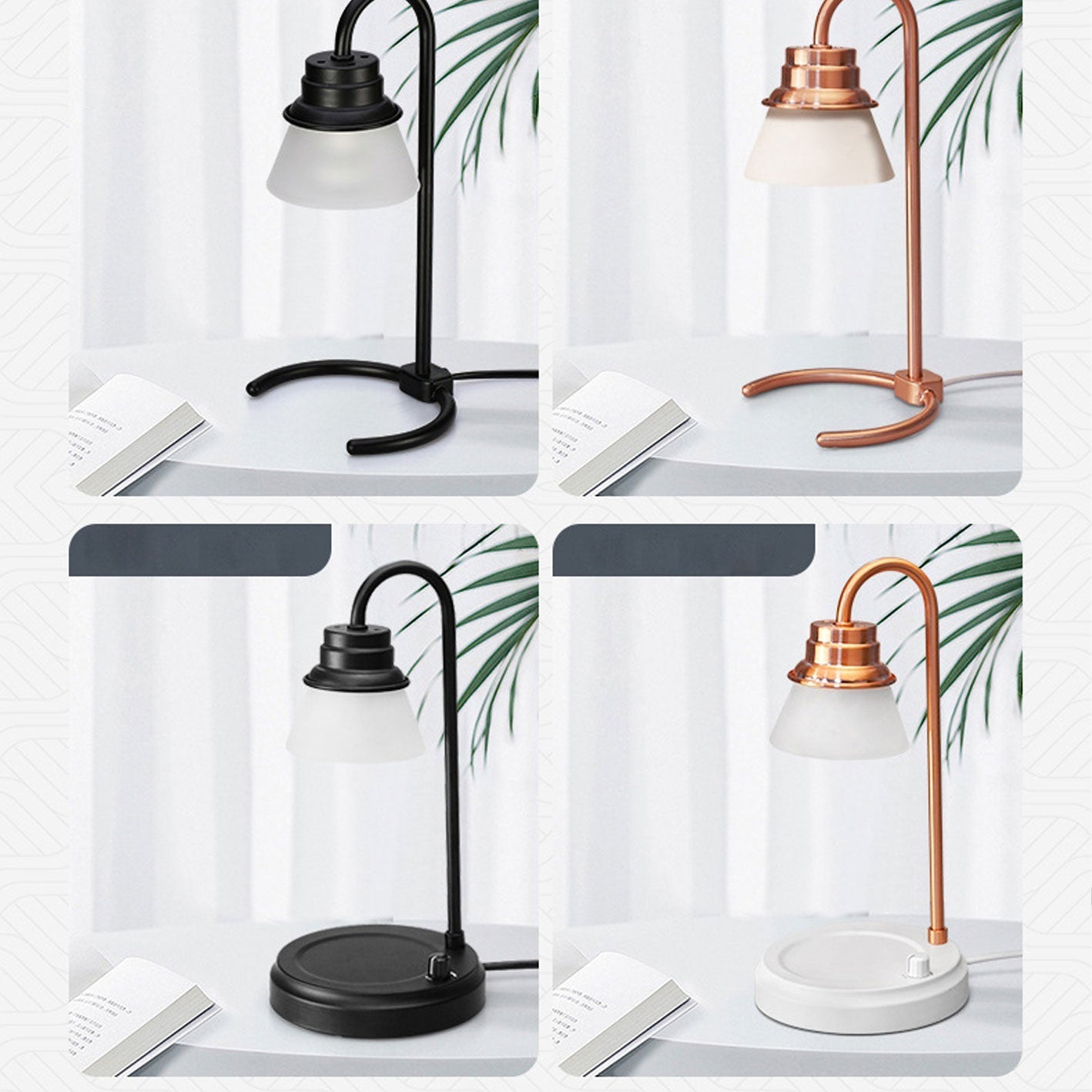 Metal Wood Melting Wax Table Lamp