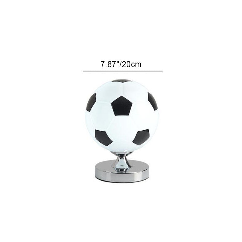 Iron Glass Football Bedroom Table Lamp