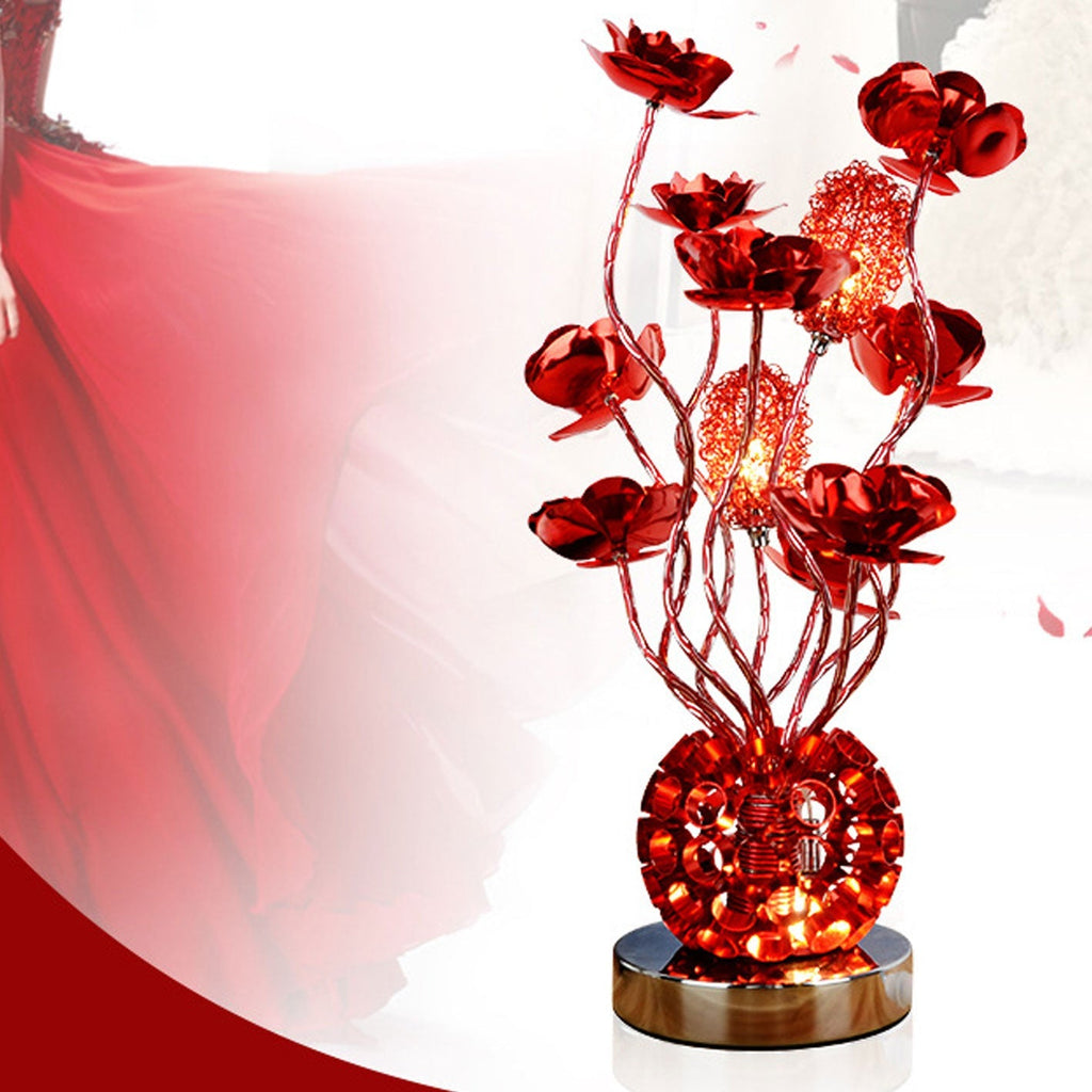 European-style Rose Aluminum Table Lamp
