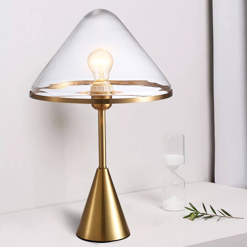 Glass Triangle Table Lamp