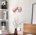 Wood Iron Horn Cone 2-Light Wall Lamp