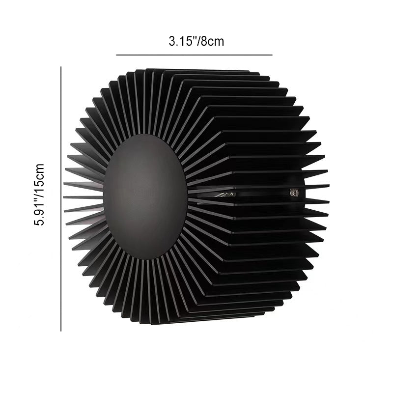 Aluminum Round Sun Flower Wall Lamp