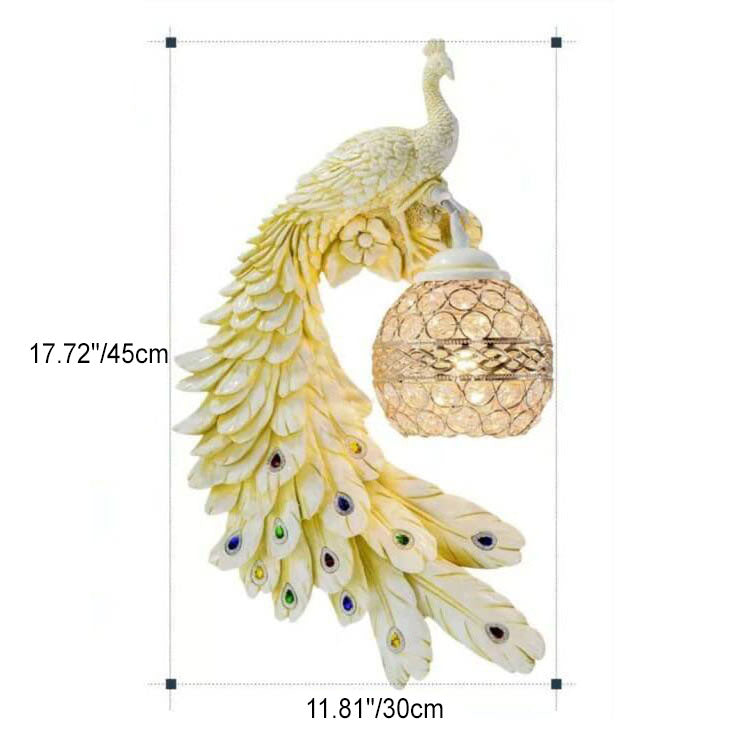 Ornate Resin Long Tail Wall Lamp