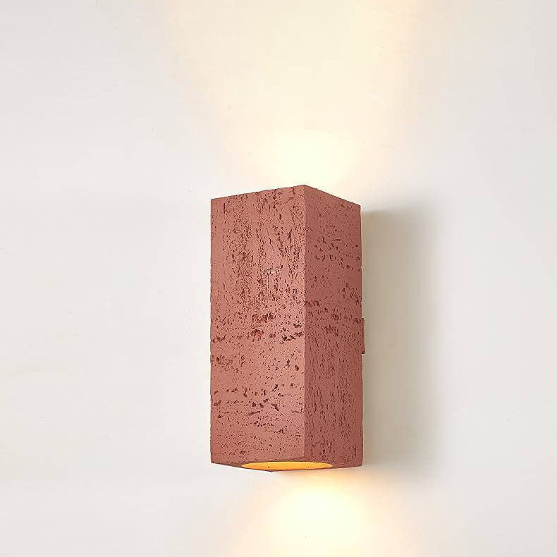 Square Column Hand Sculpted Wall Lamp