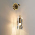 Crystal Column Copper Wall Lamp