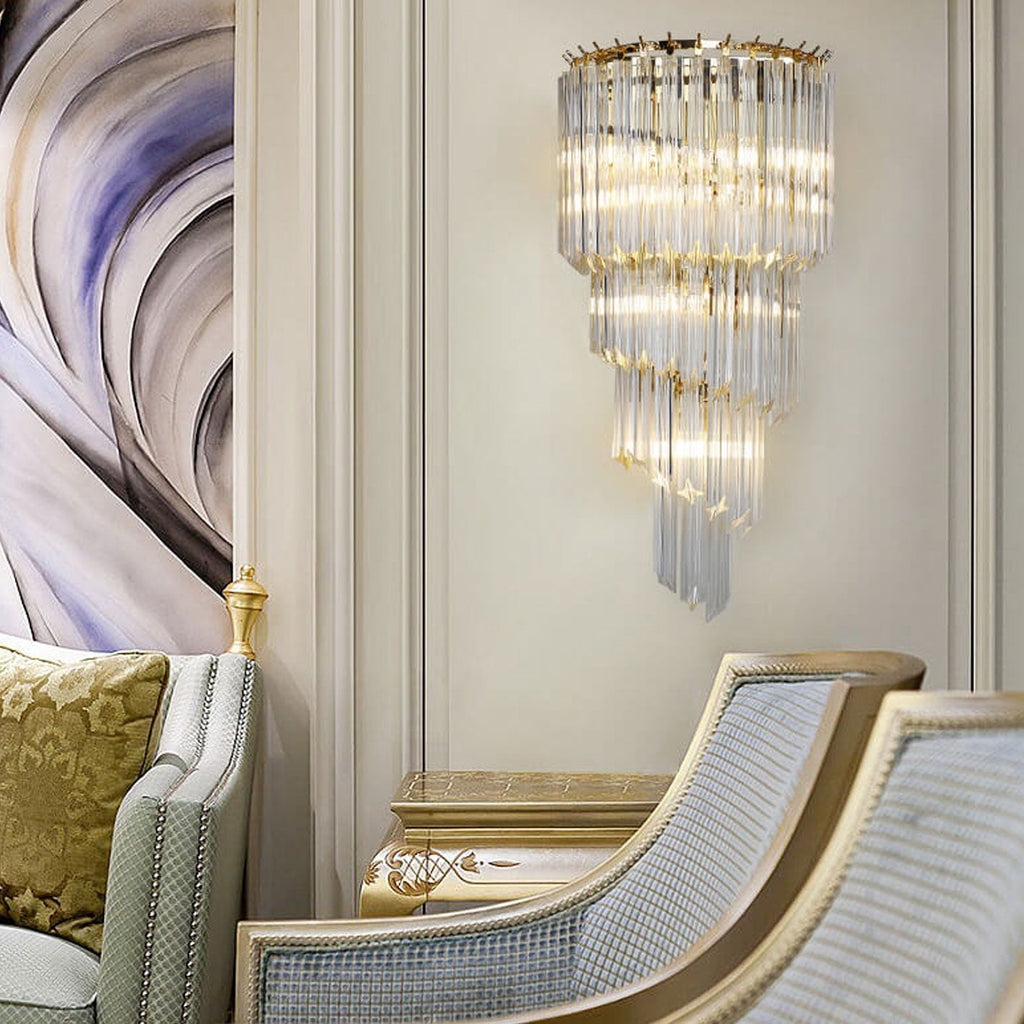 Crystal Four Layers 4-Light Wall Lamp