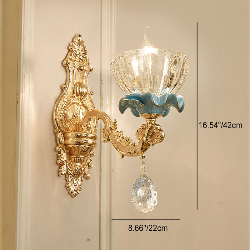 Flower Petal Zinc Alloy Wall Lamp