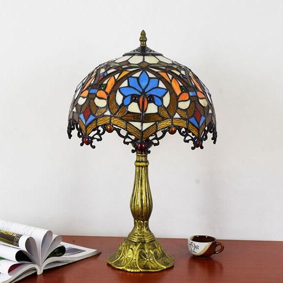 Stained Glass Flower Table Lamp