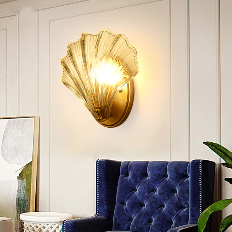 Glass Shell Wall Lamp