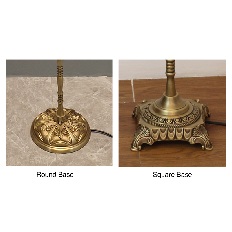Traditional Vintage Cylinder Semicircle Floor Lamp