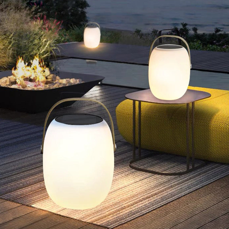 PE Portable Basket Decorative Outdoor Light