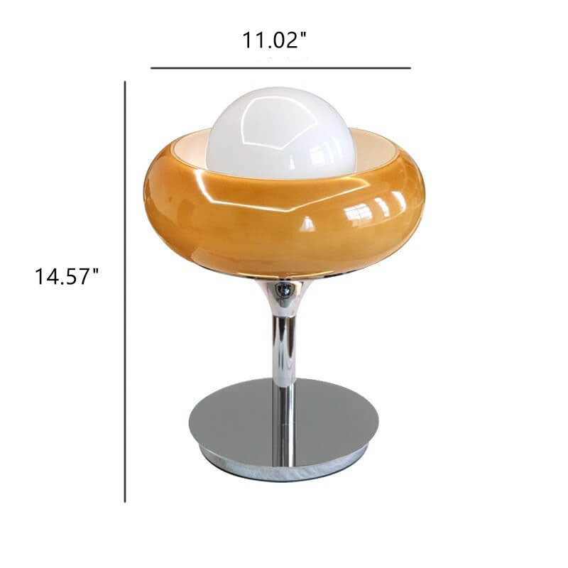 Glass Egg Tart Iron Table Lamp