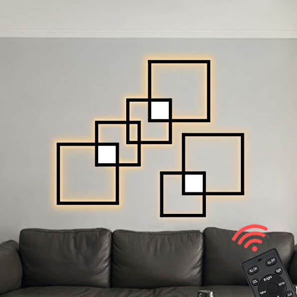Square Combination Iron Wall Lamp