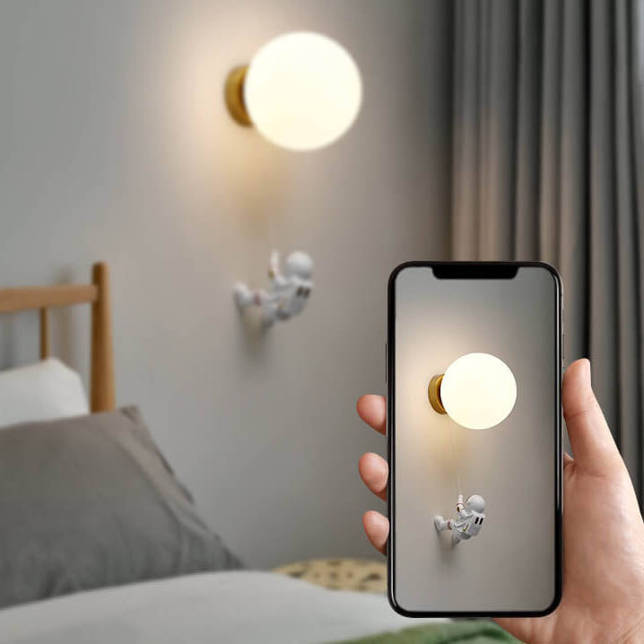 Moon Astronaut Wall Lamp