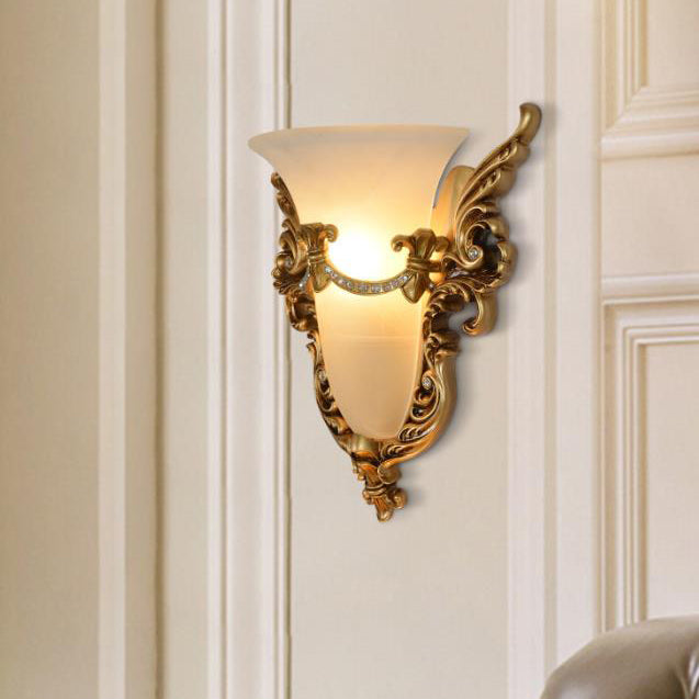 Flared Carving Resin Wall Lamp