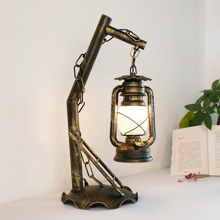 Kerosene Iron Bronze Table Lamp
