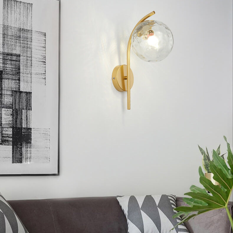 Arc Glass Globe Wall Lamp