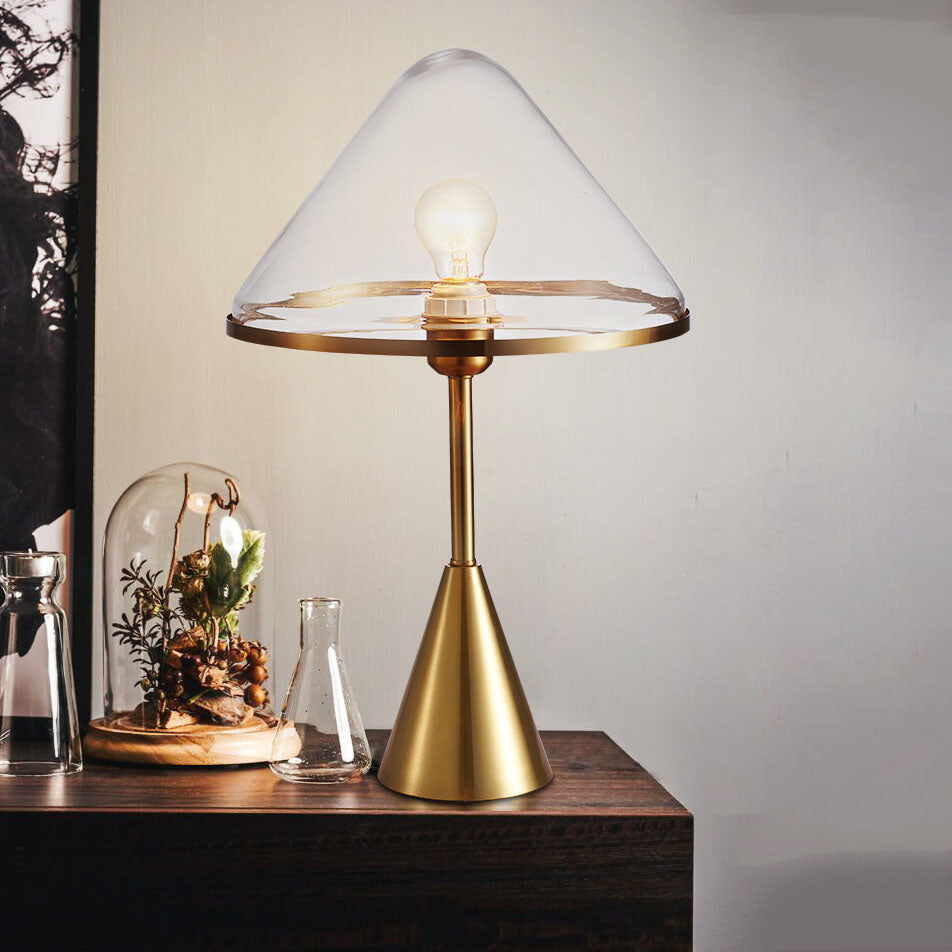 Glass Triangle Table Lamp