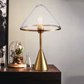 Glass Triangle Table Lamp