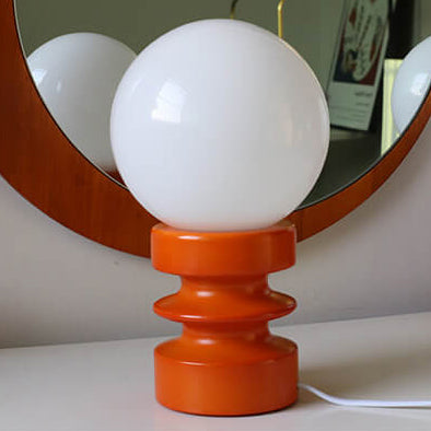 Orange Solid Glass Table Lamp
