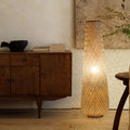 Modern Bamboo Weaving Column Floor Lamp