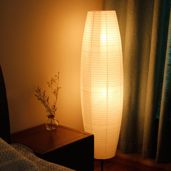Nordic Minimalist Rice Paper 2-Light Floor Lamp